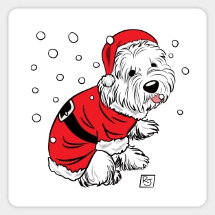 Santa's Little Helper Schnauzer Sticker